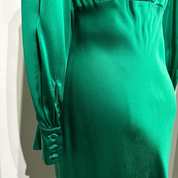 400$ Olivia Von Halle SILK MID-LENGTH DRESS SIZE XS - Picture 4 of 12